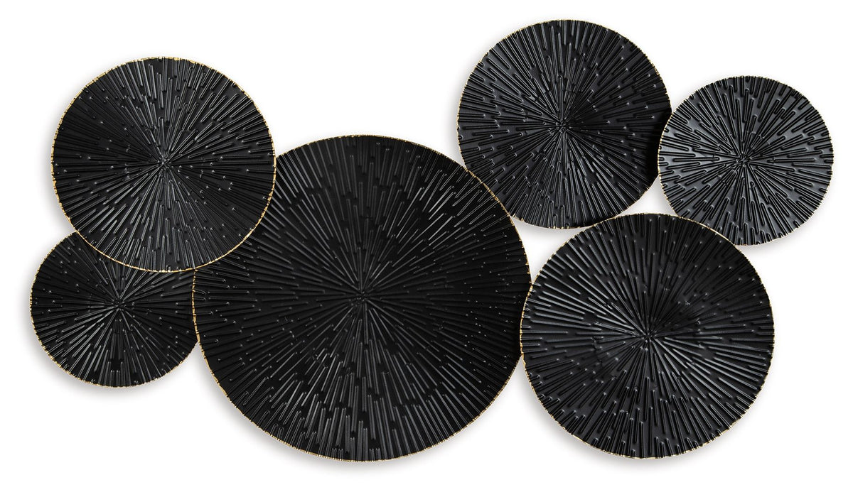Rhetlen - Wall Decor - Black / Gold Finish