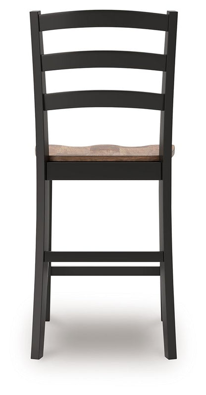 Wildenauer - Barstool (Set of 2) - Brown / Black