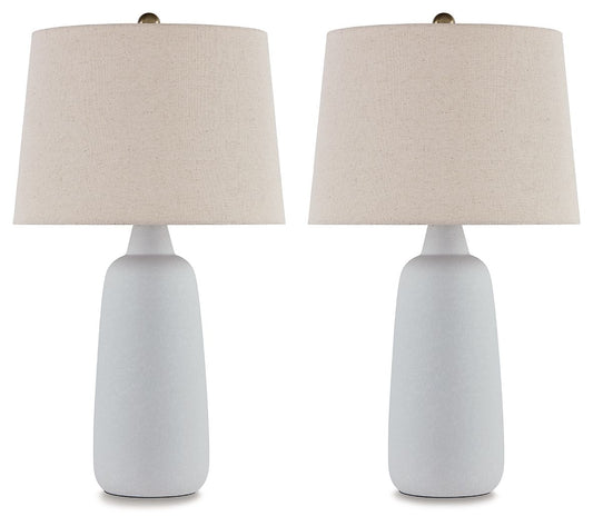 Avianic - White - Ceramic Table Lamp (Set of 2)