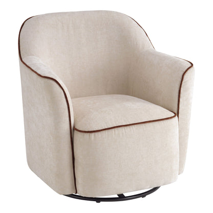 360° Swivel Accent Chair With Flared Arms