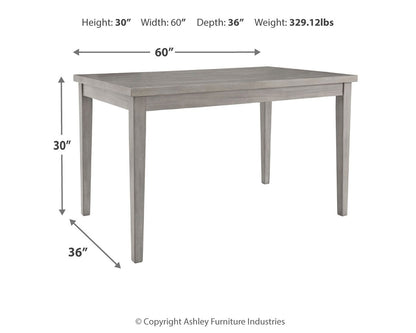 Parellen - Rectangular Dining Room Table - Gray