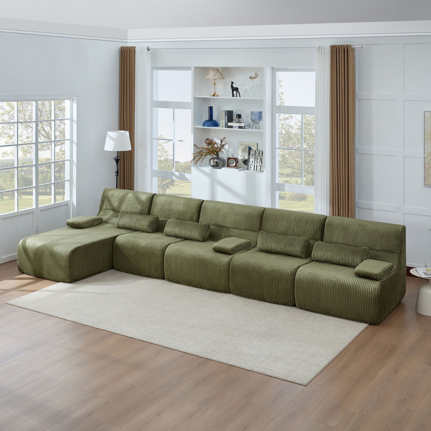 Oversized Sectional Sofa, Living Room Seating With Modular Design