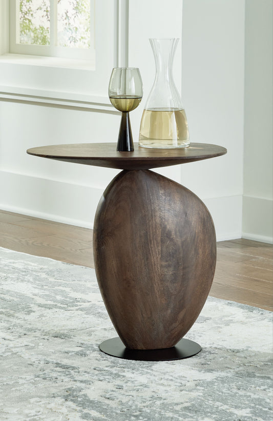 Cormmet - Accent Table - Brown / Black