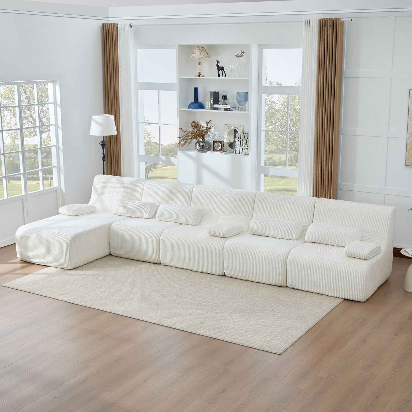 Oversized Sectional Sofa, Living Room Seating With Modular Design