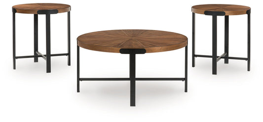 Crosstrail - Occasional Table Set (Set of 3) - Brown