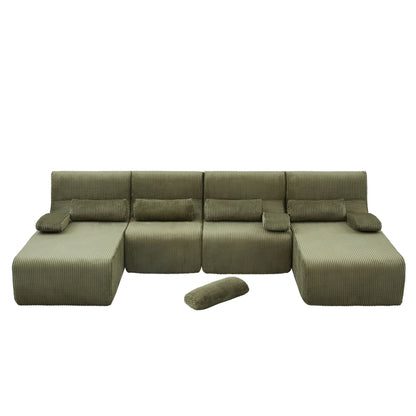 Oversized Sectional Sofa, Living Room Seating With Modular Design