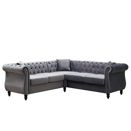 Streamline Modern L-Shaped Corner Sofa