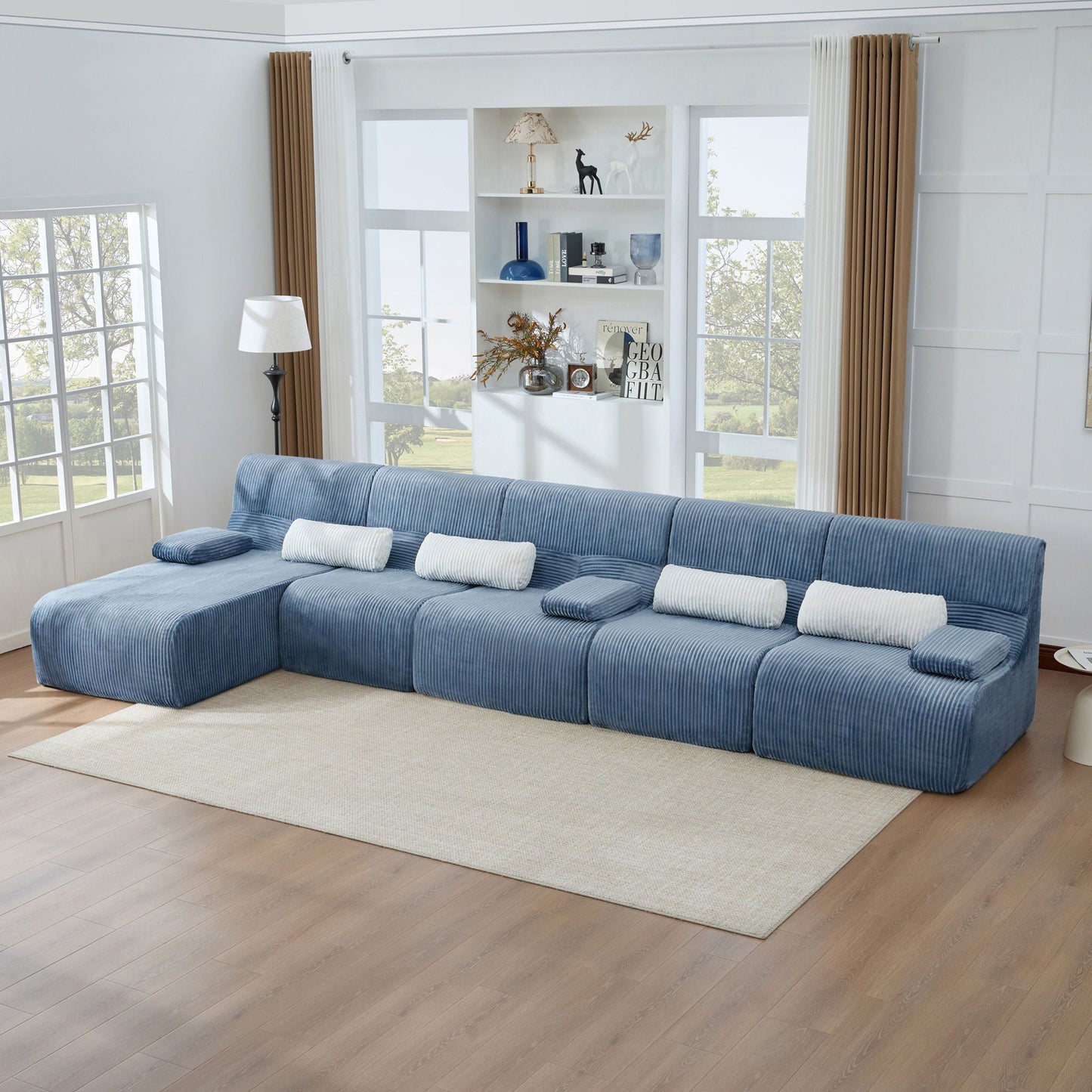 Oversized Sectional Sofa, Living Room Seating With Modular Design
