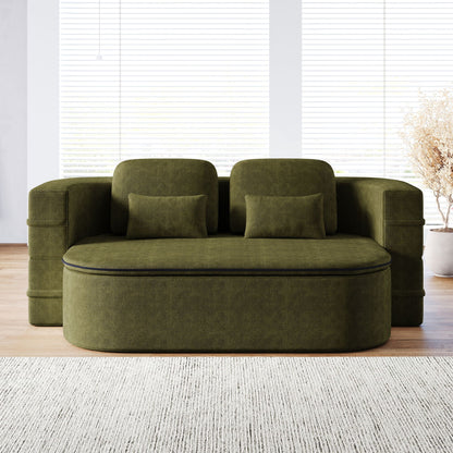 2 In 1 Foldable Sofa Bed With Multi Functional Blanket, Floor Lounge Sofa