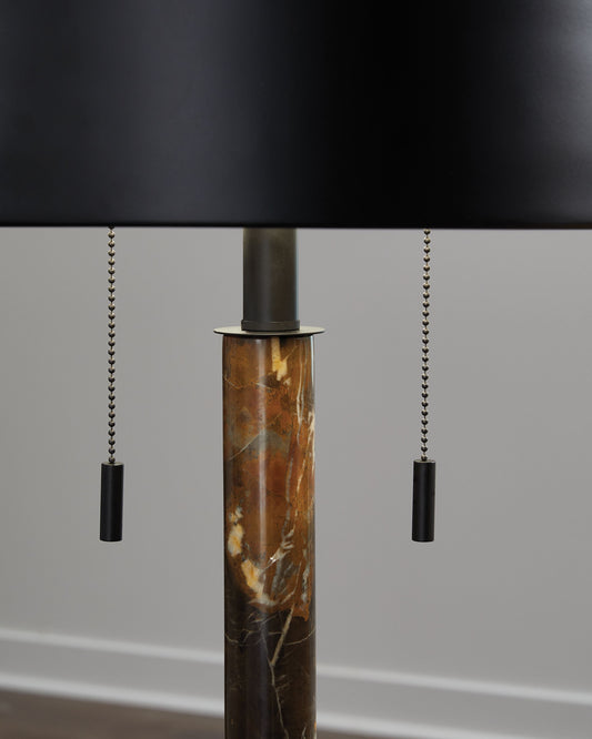 Alanbert - Metal Table Lamp - Brown / Black