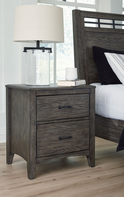 Montillan - Two Drawer Night Stand - Grayish Brown