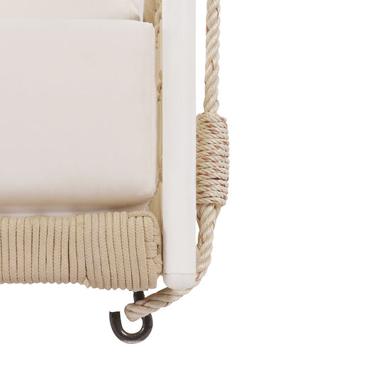Outdoor Swing Sofa With Soft Cushions For Patio - Beige