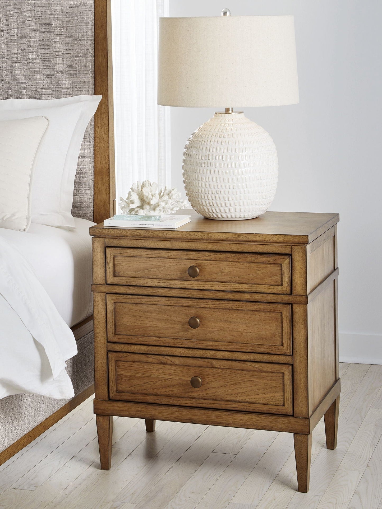 Sharlance - Three Drawer Night Stand - Brown