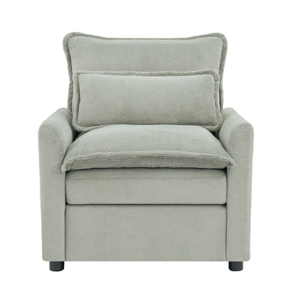 Modern Single Seat Accent Chair With Side Storage Pockets
