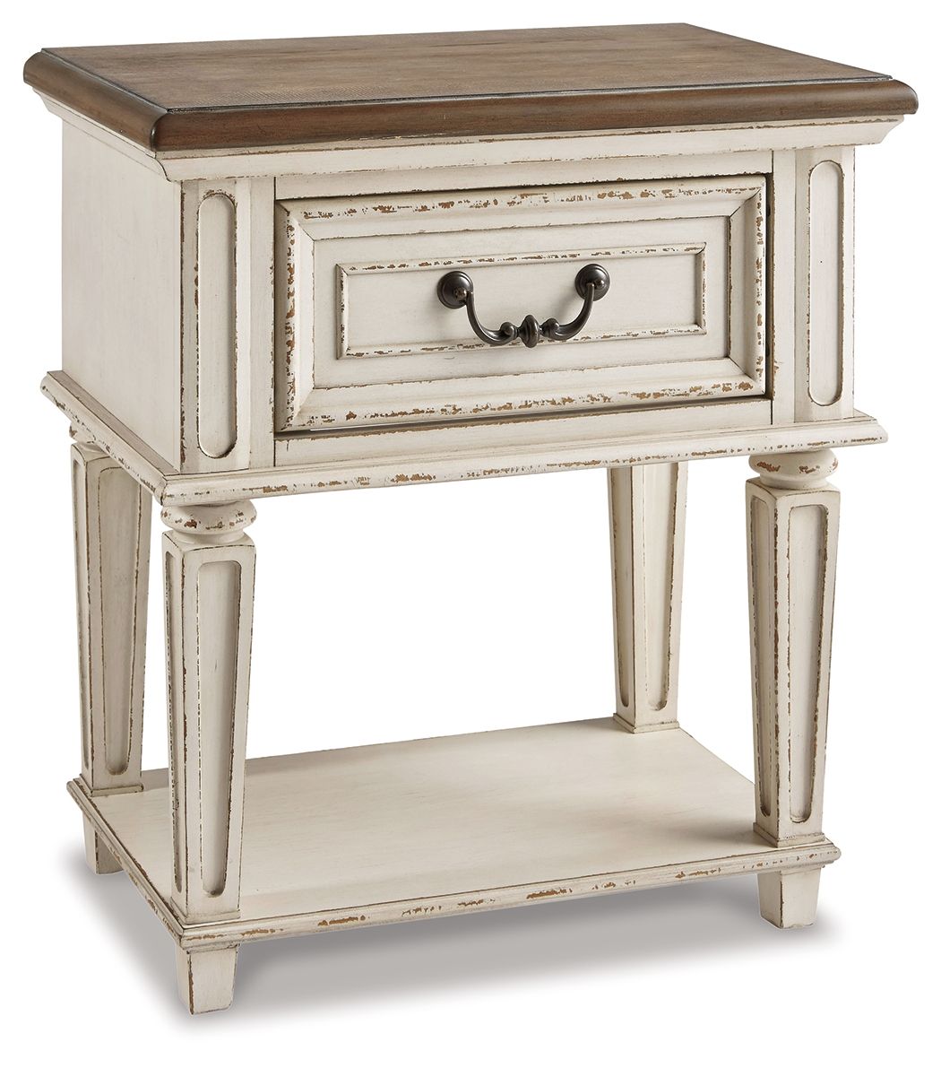 Realyn - One Drawer Night Stand - Chipped White