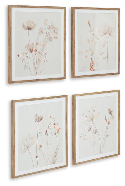 Bondner - Beige / Rust - Wall Art Set (Set of 4)