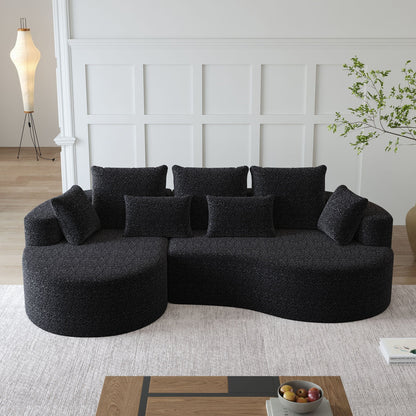 Curved Oversized Sectional Sofa With Extra Deep Seat
