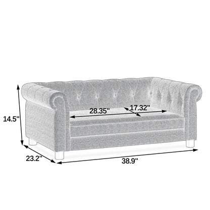 Modern Elegant Rectangle Pet Bed, Durable Elevated Dog Sofa