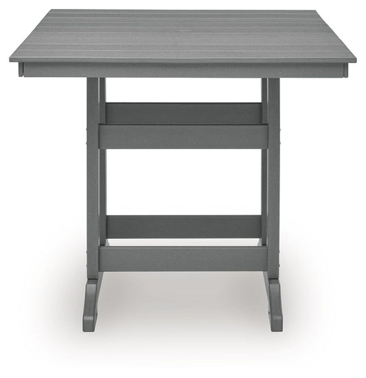 Sanctuary Beach - Square Counter Table With Umbrella Option - Dark Gray
