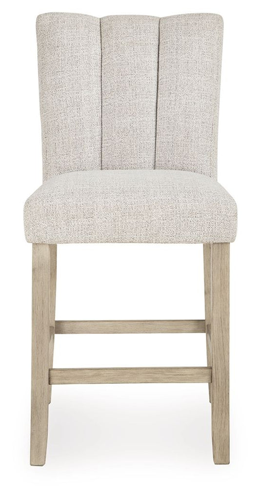 Larawyn - Upholstered Barstool (Set of 2) - Bisque