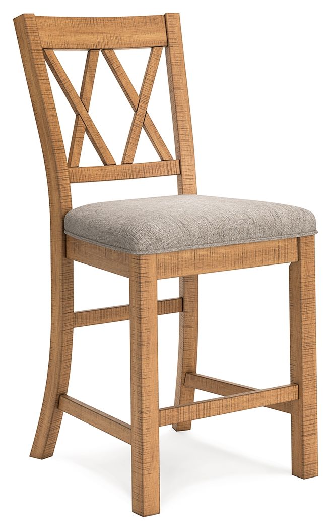 Havonplane - Upholstered Barstool (Set of 2) - Brown