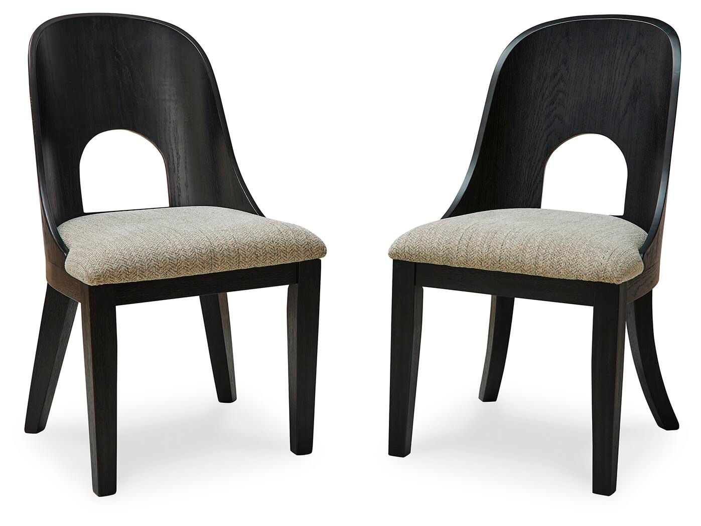 Rowanbeck - Dining Upholstered Side Chair (Set of 2) - Gray / Black