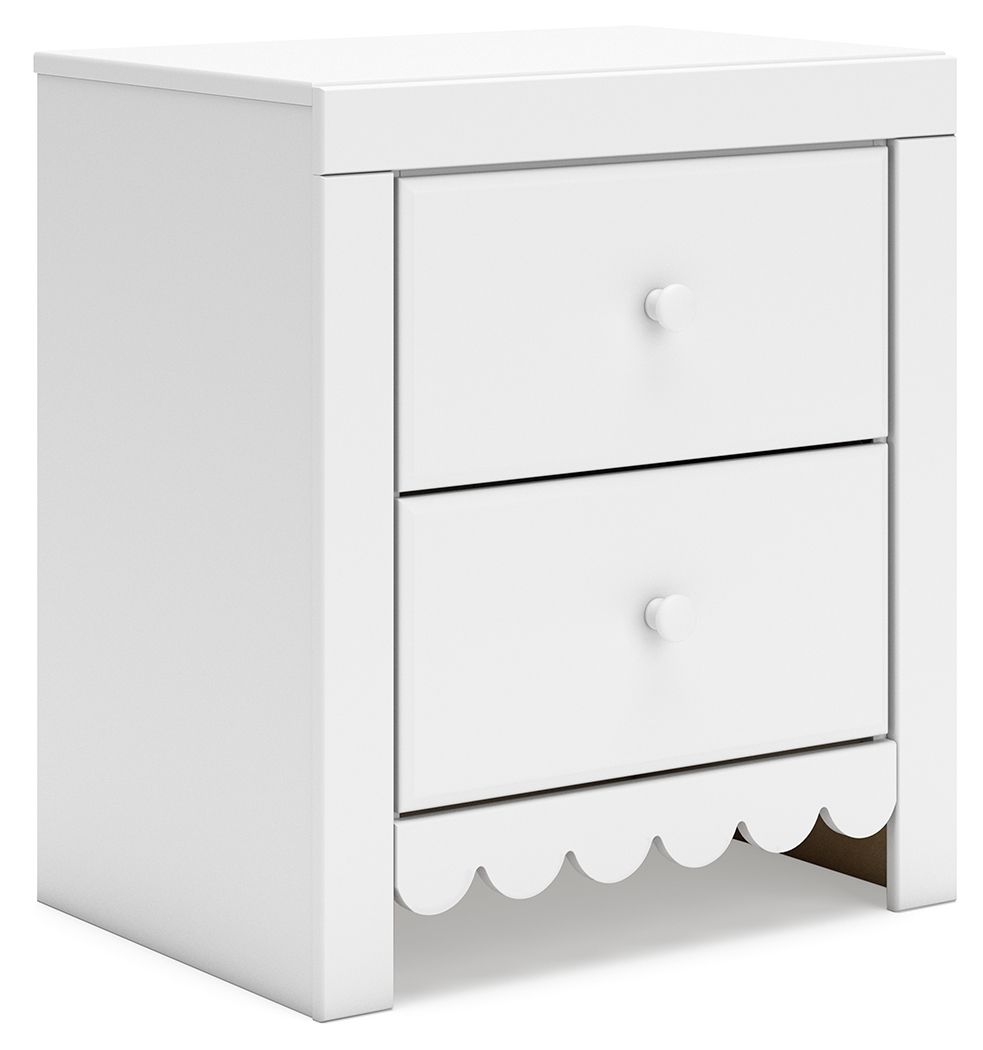 Mollviney - Two Drawer Night Stand - White