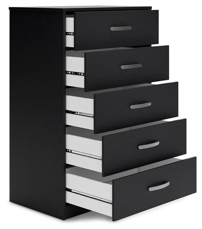 Finch - Five Drawer Chest - 46" Height - Black