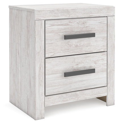 Cayboni - Two Drawer Night Stand - Whitewash