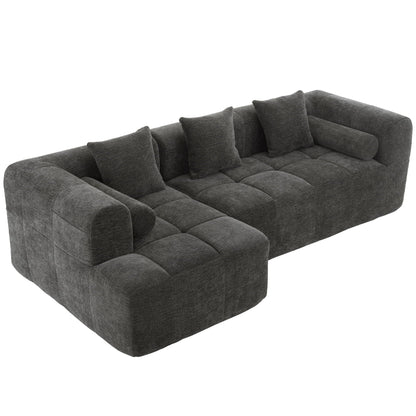 Sectional Free Combined Sofa With 2 Side Pockets