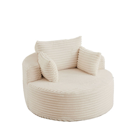 Modern Single Sofa With Backrest Pillow For Living Room