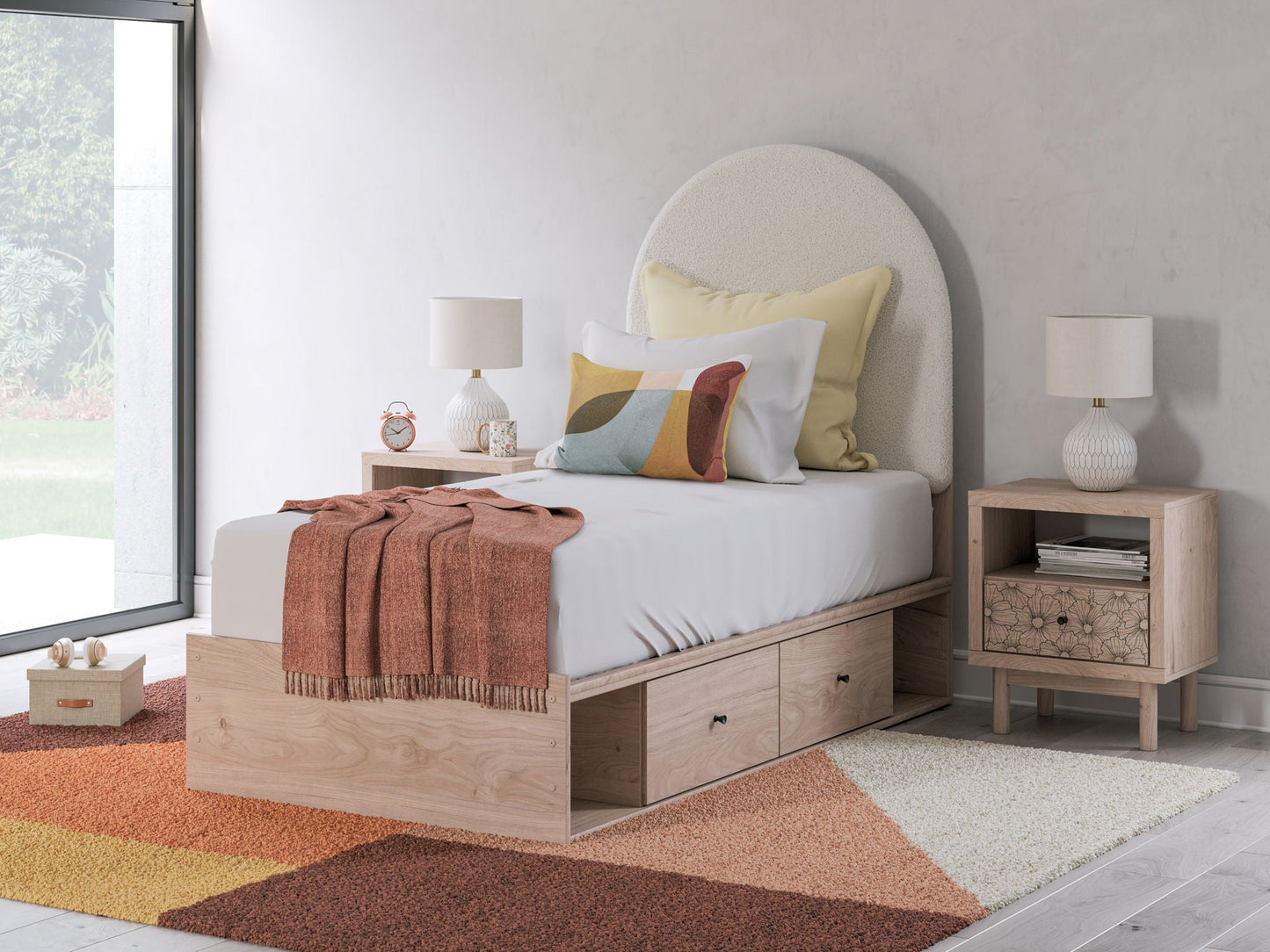 Arloster - Upholstered Panel Bed