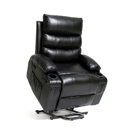 Large Size Electric Power Lift Recliner Chair Sofa With 8 Point Vibration Massage And Lumbar Heat