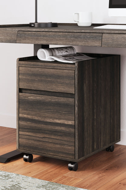 Zendex - Dark Brown - File Cabinet