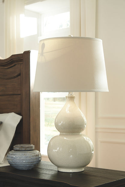Saffi - Ceramic Table Lamp  - Cream