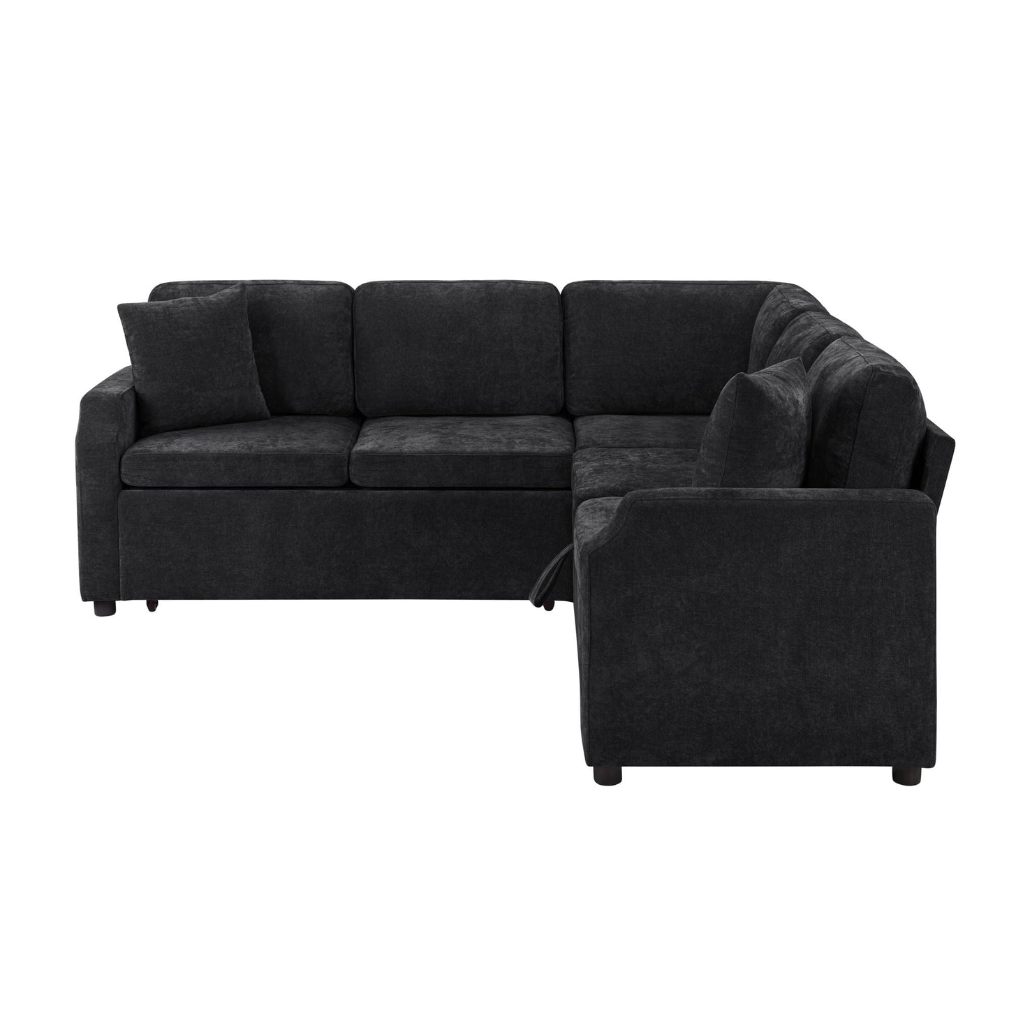 Modern L Shaped Sectional Sofa Bed With Hidden Storage Upholstery