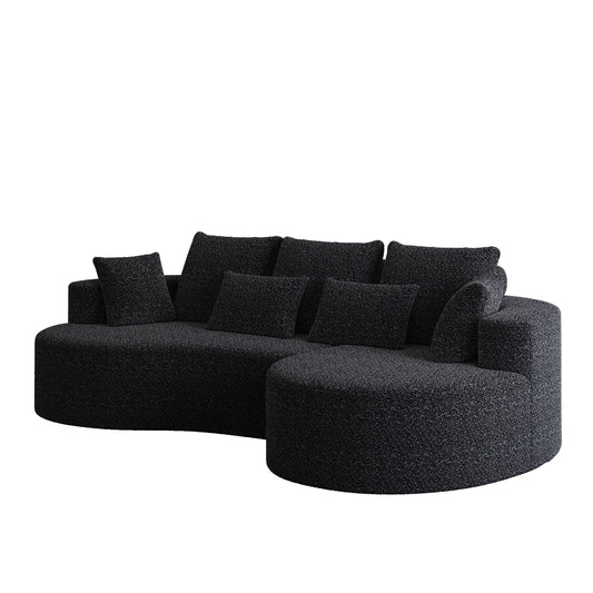 Curved Oversized Sectional Sofa With Extra Deep Seat