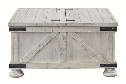 Carynhurst - Cocktail Table with Storage - Whitewash