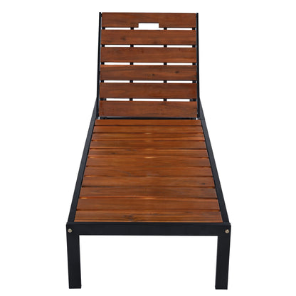 Outdoor Chaise With Adjustable Backrest