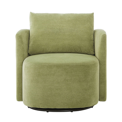 360° Modern Swivel Chair With Upholstered Curved Design