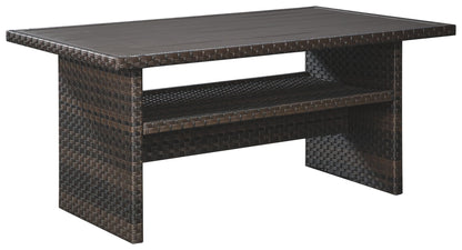 Easy Isle - RECT Multi-Use Table - Dark Brown / Beige