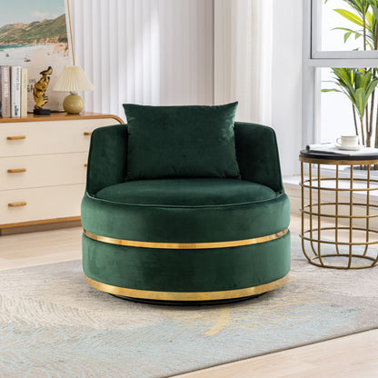 360 Degree Swivel Over Sized Upholstered Barrel Chair