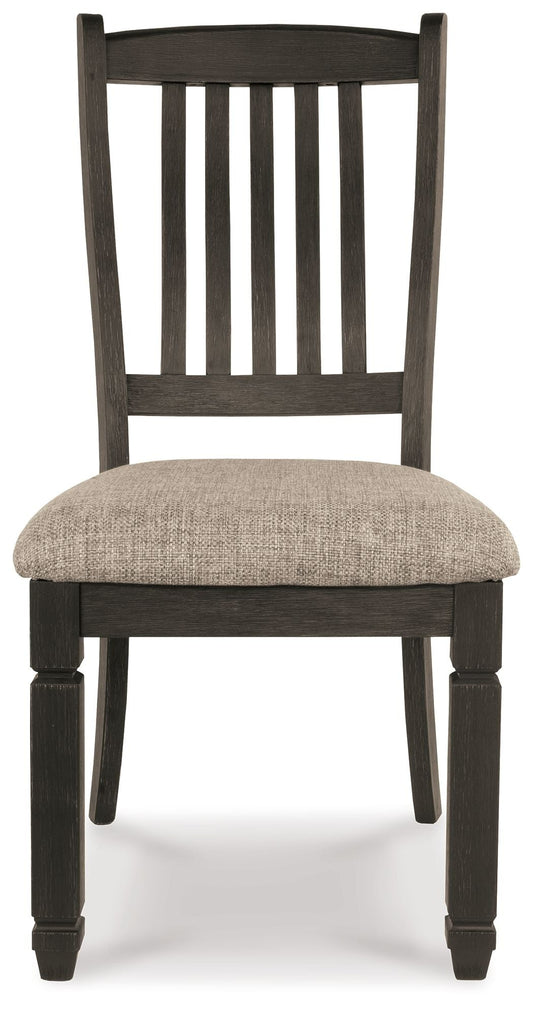 Tyler Creek - Dining UPH Side Chair (Set of 2) - Slatback - Black / Grayish Brown
