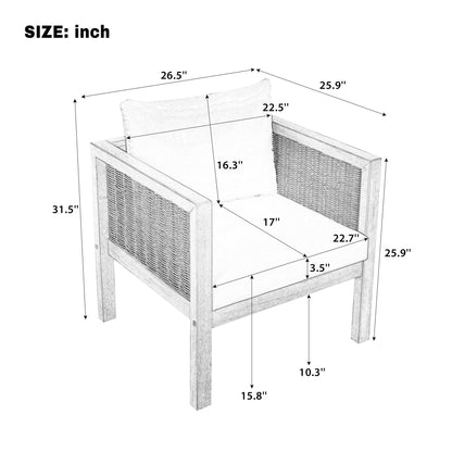 Patio Set Outdoor With Coffee Table And Cushions