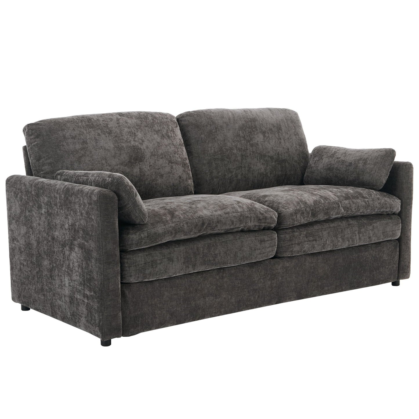 Cozy Upholstered Plush Cushion Loveseat Sofa For Living Room