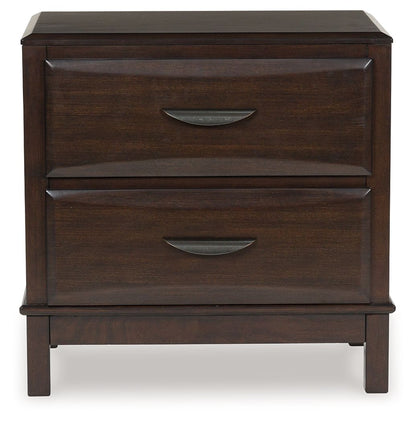 Vanmore - Two Drawer Night Stand - Dark Brown