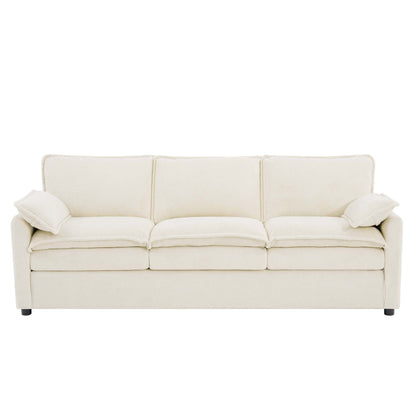 Modern 3 Seater Sofa With Side Storage Pockets For Living Room