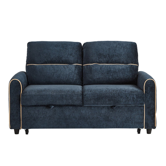 Pull Out Sofa Bed With Adjustable 3 Position Backrest, USB Charging Ports, Side Pockets