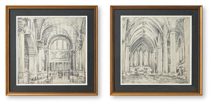 Downyard - Wall Art Set (Set of 2) - Black / Beige