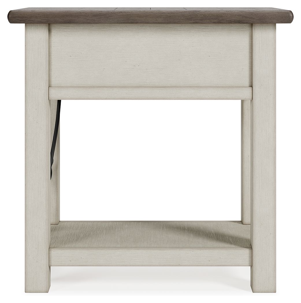 Bolanburg - White / Brown / Beige - Chair Side End Table